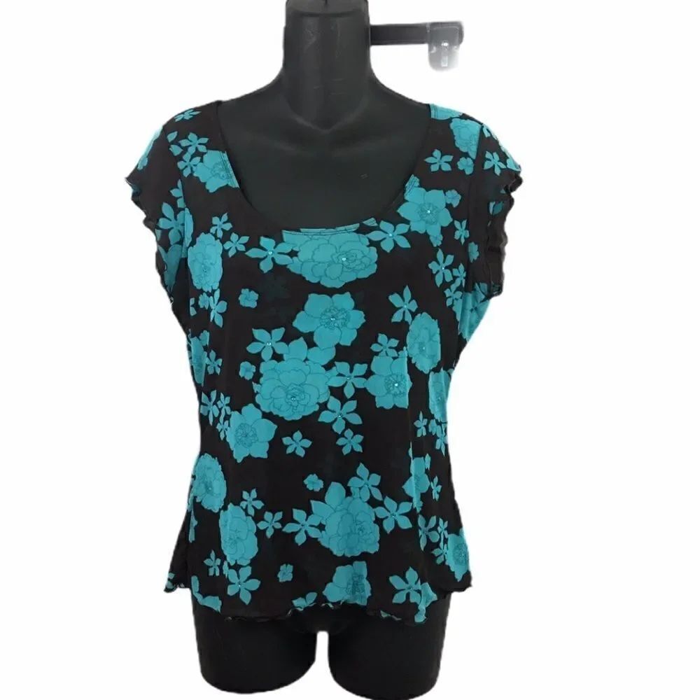 Inc international concepts nylon & rhinestone top